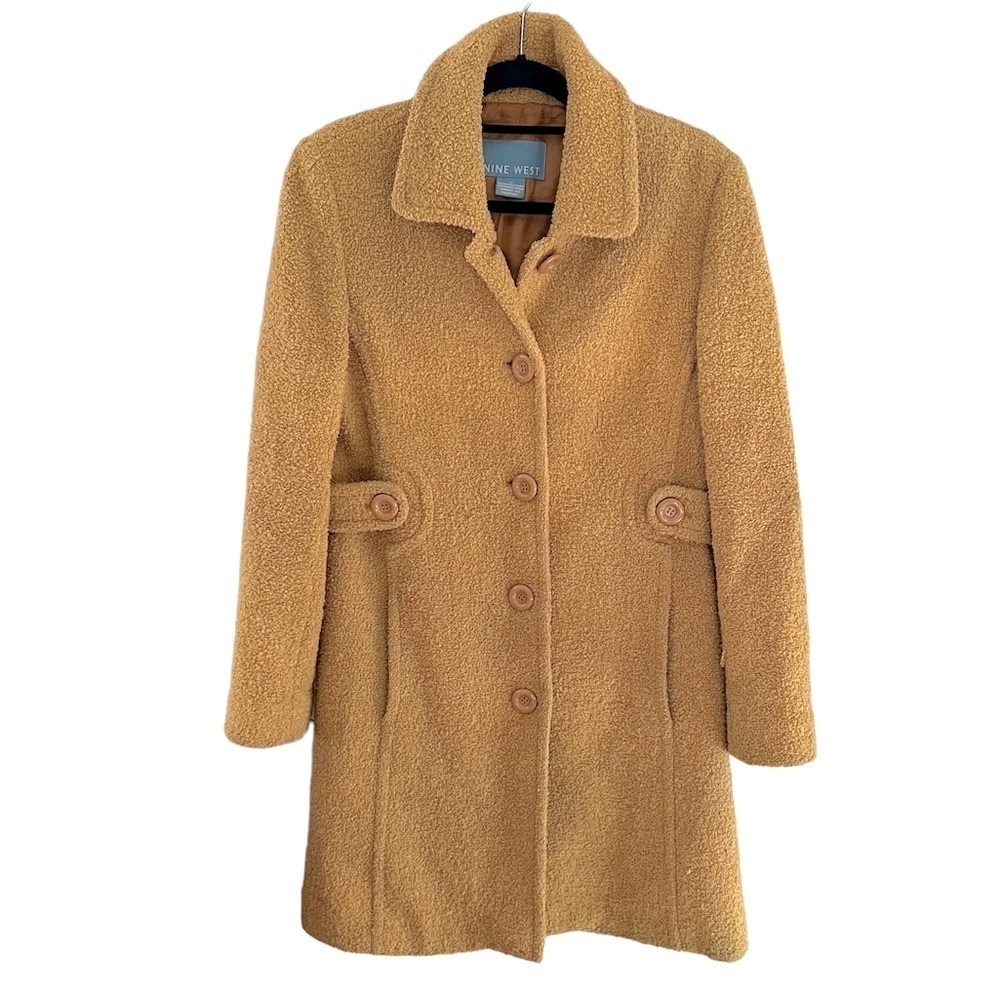 Nine West Wool Blend Teddy Jacket Size 12 with Flaws